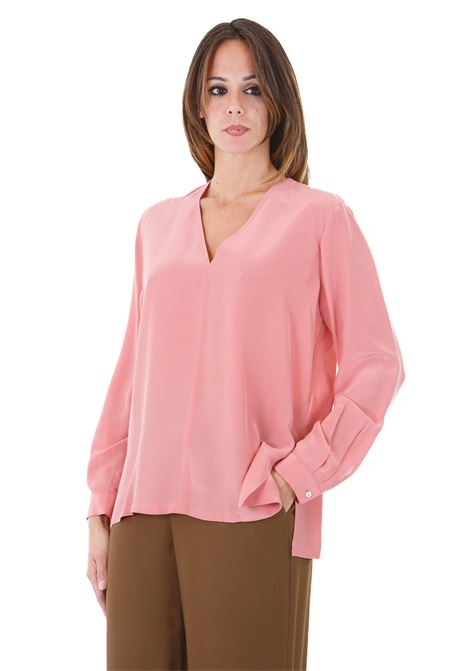 Biancospino, blusa ampia scollo a V ATTIC AND BARN | Bluse | BIANCOSPINO-ATBL003-AT150422